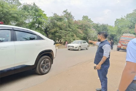 राष्ट्रीय महामार्ग विस्तारीकरणासाठी झाड कटाई...