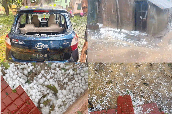 'ओले हैं या तोप के गोले!', ५० हून अधिक घरांचे आणि गाड्यांचे नुकसान: VIDEO