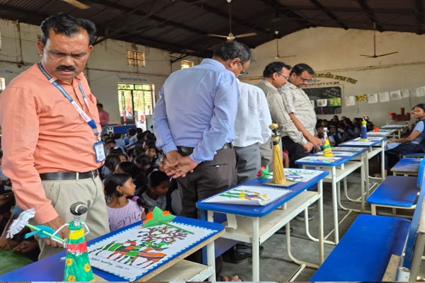Gathering at Korchi Ashram School