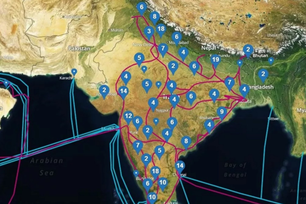 भारतात इंटरनेटचा प्रवेश बिंदू कोठून