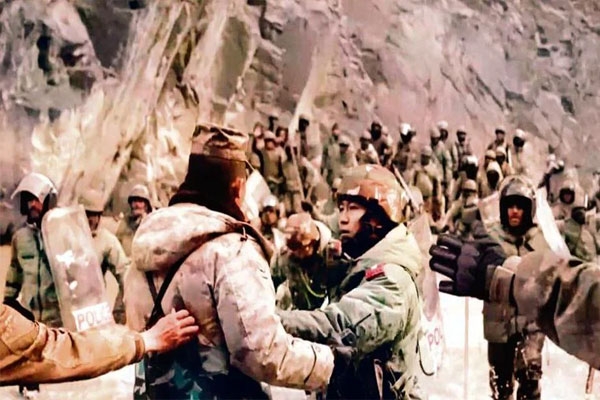 Chinese soldiers in Galwan