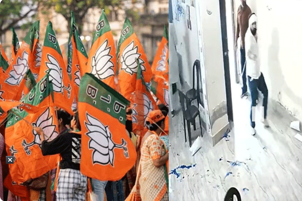 VIDEO: भाजप कार्यालयावर हल्ला! १५-२० हल्लेखोरांनी केली प्रचंड तोडफोड