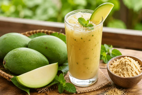 Sattu and Mango Sherbet