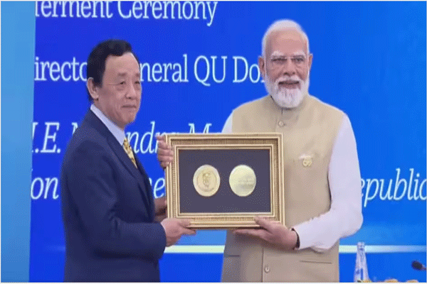 रोममध्ये मोदींना FAO कृषी पुरस्कार! ‘अ‍ॅग्रीकोला मेडल’ने सन्मानित