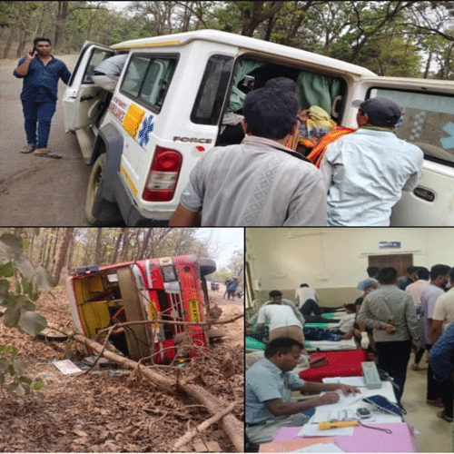 Private Bus Overturns