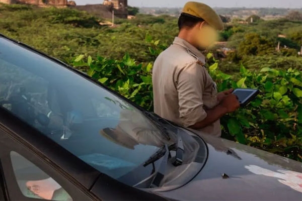Indore police accident