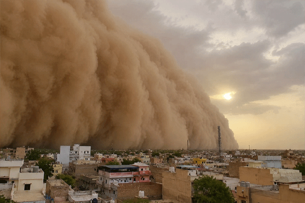 Massive Sandstorm Erupts