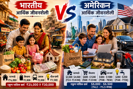 भारताच्या तुलनेत अमेरिका किती पटीने महाग?जाणून घ्या आर्थिक तफावत