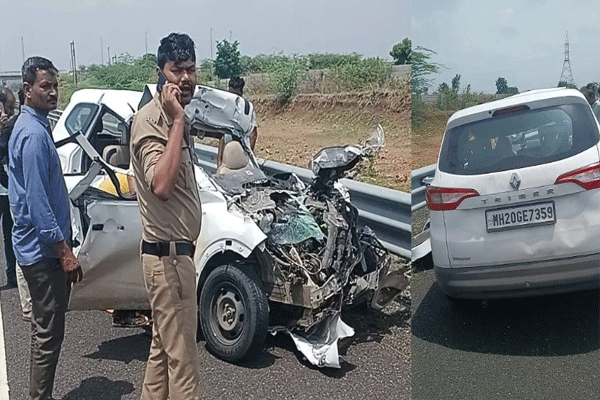 एक्सप्रेसवेवर मृत्यूचा तांडव; कार ट्रकमध्ये घुसली, 4 ठार!