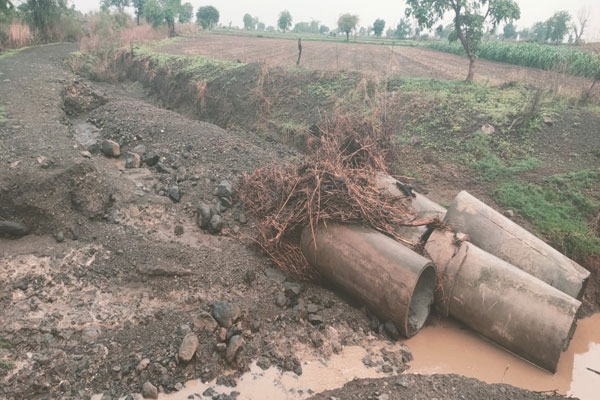 heavy rain in deoli washes away bridge and damages rural roads disrupts farmers movement