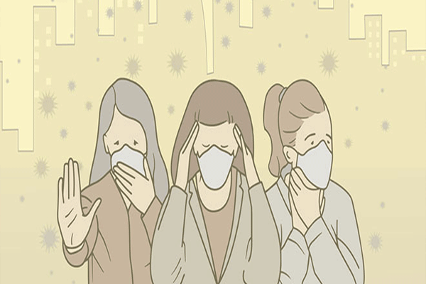 Breathing polluted air