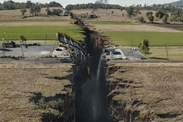 the ground shifted two feet