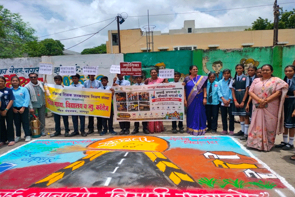 students create a rangoli