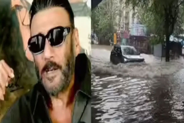 jackie shroff viral video mumbai heavy rains flood city, amitabh bachchan juhu bungalow waterlogging, jackie shroff safety message goes viral