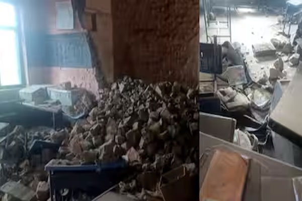 mumbra wall collapse, thane heavy rain accident,
