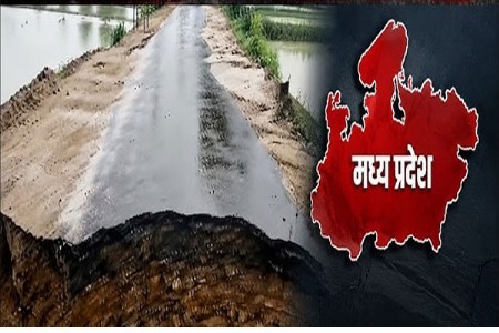 उद्घाटनानंतर २४ तासांतच रस्त्याचे दोन भाग