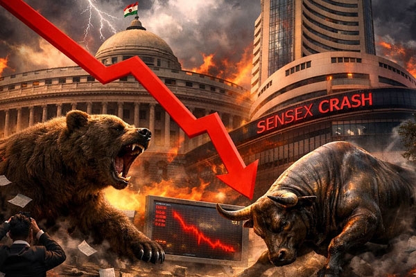 Sensex plunged by 1,878 points