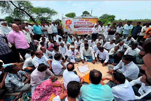 sit in protest in the fields