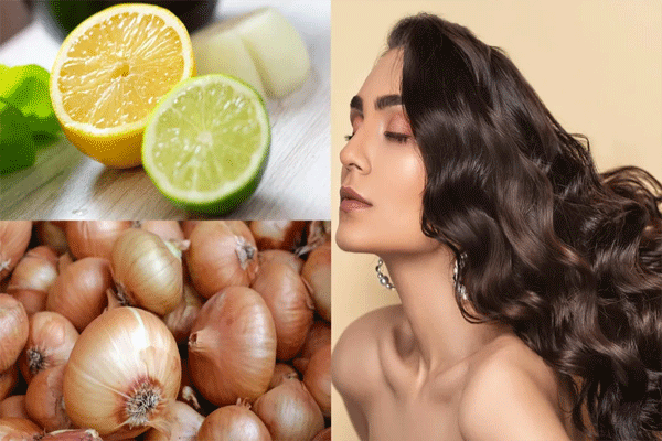 lemon and onion really beneficial for hair