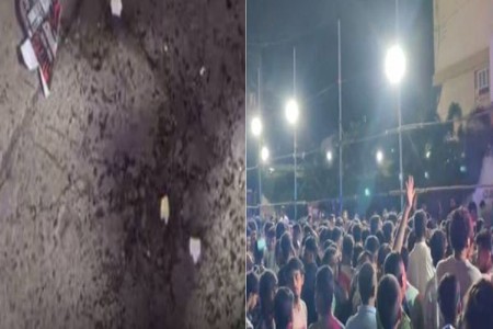 मोरया’च्या आगमन मिरवणुकीवर अंडी फेकल्याचा आरोप