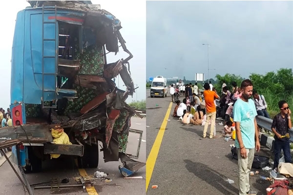 Sultanpur Purvanchal Expressway Accident Truck Hits Bus, 3 Killed, 16 Injured
