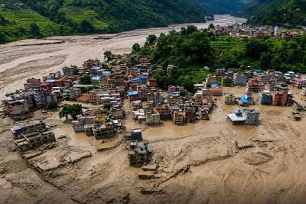 lake has burst again onTibet-Nepal borde