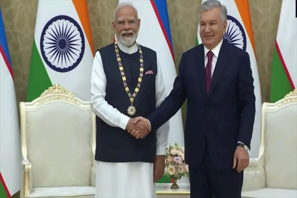 uzbekistans highest honor for modi