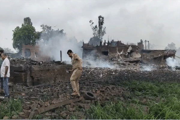 massive explosion at firecracker warehouse