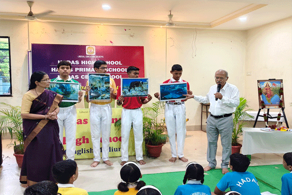bharatmata pooja at hadas primary