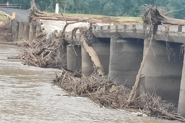 the bridge was washed away the bridge was washed away