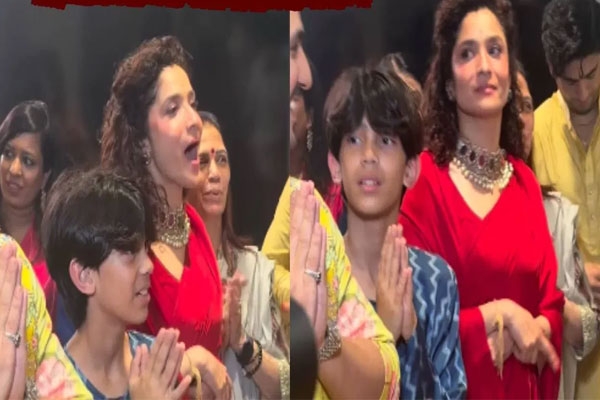 ankita lokhande ganpati aarti video goes viral, social media reacts to her