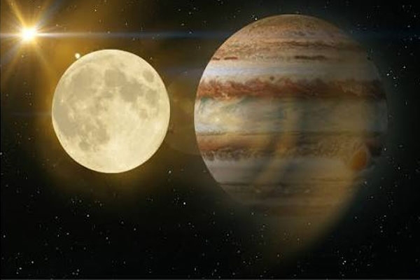 conjunction of Jupiter and the Moon 