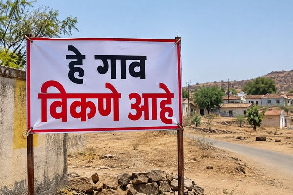 Solapur Drought Crisis Madha Village Puts Up ‘Village for Sale’ Boards Over Water Shortage