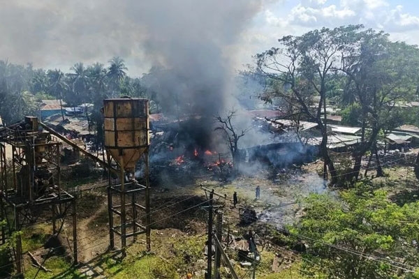 myanmar, rakhine, rakhine state, kyauktaw, airstrike, myanmar airstrike, arakan army, myanmar military, myanmar conflict, myanmar civil war, market attack, breaking news, world news, asia news, latest news, 49 killed, 58 injured, air attack, rakhine news, myanmar latest news