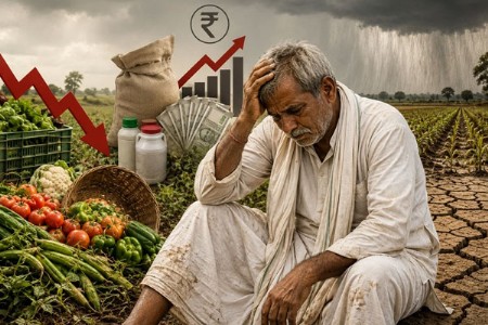 शेतकरी तिहेरी संकटात